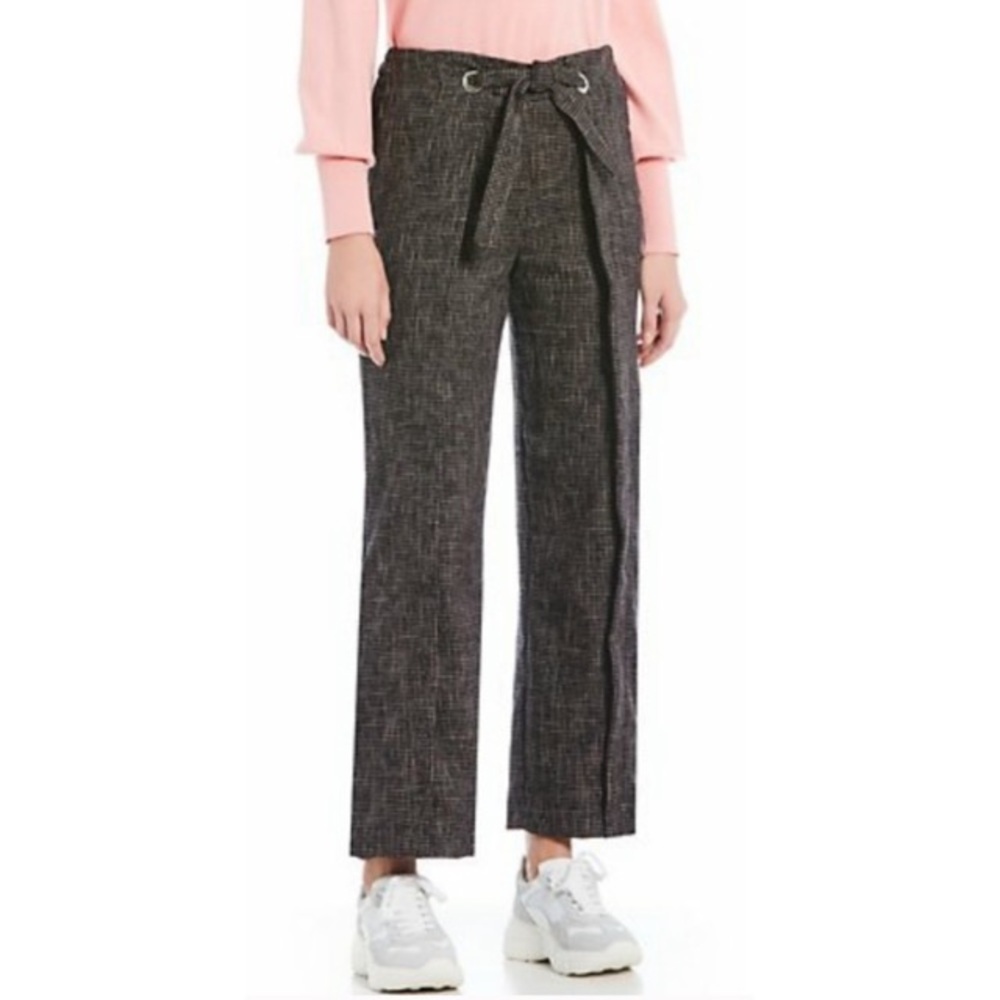 Houndstooth Wide Leg Pants